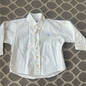 Kids Crisp White Long Sleeve Button Down Shirt